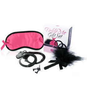 Набор для БДСМ LoversPremium Tickle Me, розовый с черным, 3 предмета - No Taboo