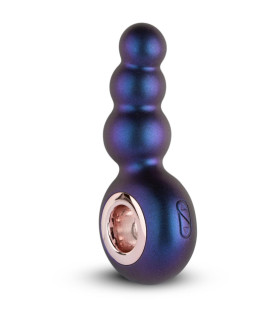 Анальна пробка з вібрацією Hueman, з пультом дистанційного керування, фіолетова, 13.2 х 3.5 см - No Taboo