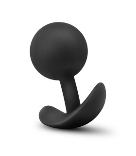 Анальная пробка Blush Anal Adventures с утяжелением, черная, 8.9 х 4.4 см - No Taboo