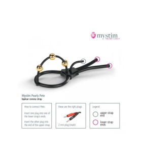 Утяжка на пенис для электростимуляции Mystim, из медицинского силикона, черная - No Taboo