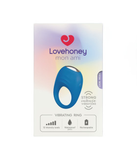 Эрекционное виброкольцо Lovehoney mon ami, голубое - No Taboo