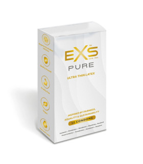 Презервативи ультратонкі EXS Pure, латексні, 12 шт - No Taboo