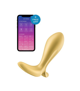 Анальний вібратор Satisfyer Intensity з додатком, жовтий, 11.3 х 3.7 см - No Taboo