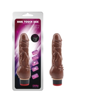 Вибратор реалистичный Chisa Real Touch XXX 7.8, коричневый, 19 х 3.3 см - No Taboo