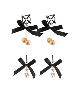 Набор зажимов на соски с колокольчиками Chisa Senuelo Kit, черный, 2 пары - No Taboo