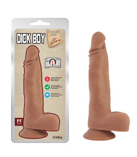 Фаллоимитатор реалистичный Chisa Dick Boy, на присоске, бежевый, 22 х 4.4 см - No Taboo