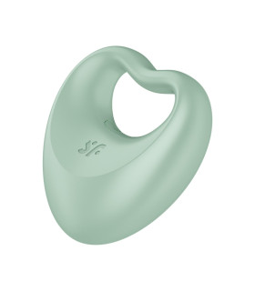 Эрекционное виброкольцо Satisfyer Perfect Pair 3 в форме сердца, зелёное, 6.7 x 6.3 см - No Taboo