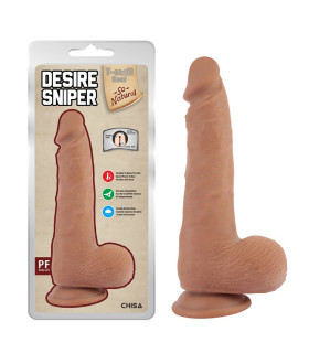 Фаллоимитатор реалистичный Chisa Desire Sniper, на присоске, бежевый 23 х 4.9 см - No Taboo