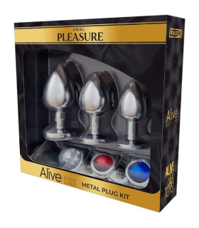 Набор анальных пробок металлический Alive 3 шт - No Taboo