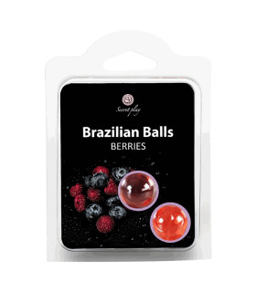 Масло для массажа в виде шарика с ягодным ароматом, 2 шт - No Taboo