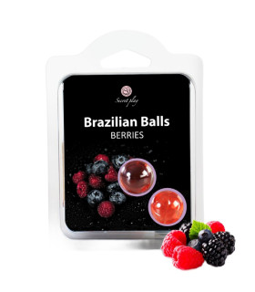 Масло для массажа в виде шарика с ягодным ароматом, 2 шт - No Taboo