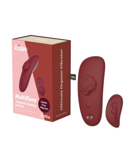 Вибратор в трусики Multiflora Chisa Kissen с пультом бордовый, 8.1 х 3.6 см - No Taboo