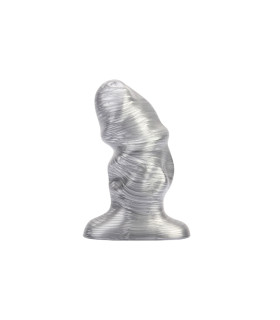 Анальная пробка Chisa Dark Muscle Petite Yucie серебряная, 9.2 х 3.9 см - No Taboo