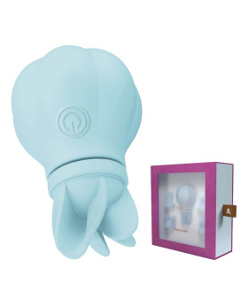 Вибратор для клитора Adrien Lastic Caress с ротацией, синий, 5.3 х 3.2 см - No Taboo