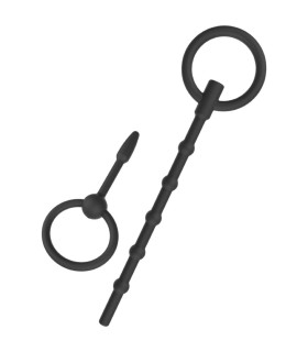 Набір з двох уретральних катеторів для пеніса Hidden Desire Extreme Large 2 шт, чорний - No Taboo