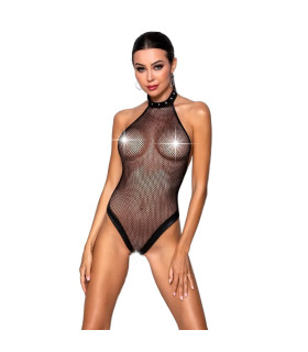Боді у сіточку Passion Moonlight, з інтимним вирізом, S/M - No Taboo