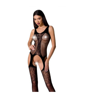 Бодистокинг эротичный с интимным вырезом One Size BS072 Passion, черный - No Taboo