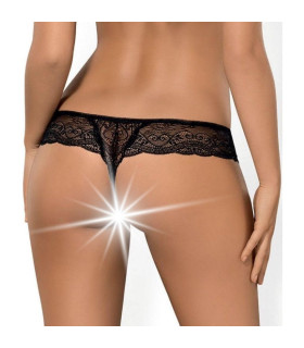 Сексуальні стрінги мереживні чорні L / XL - No Taboo