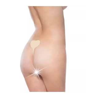 Самоклеющиеся трусики Bye Bra с кружевом, бежевые, one size - No Taboo