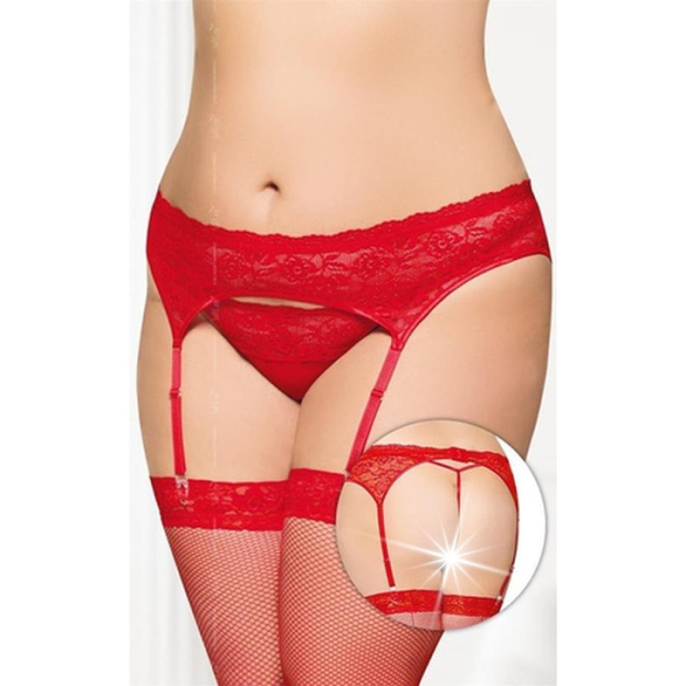 Пояс для панчіх червоний (21237), zoom