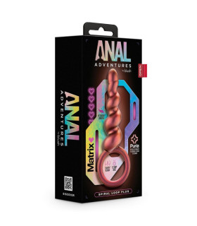 Анальна пробка Blush Matrix у вигляді спіралі, коричнева, 13.3 х 3.2 см - No Taboo