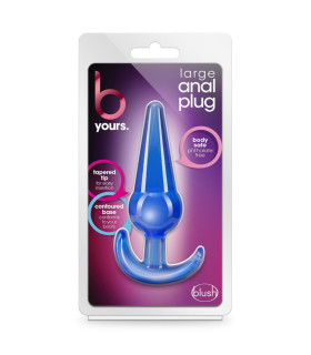 Анальная пробка Blush Large голубая, 12.7 х 3.8 см - No Taboo