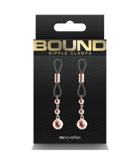 Зажимы для сосков NS Novelties D1 розово-золотистые, 8.5 см - No Taboo