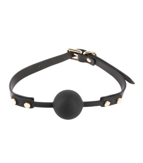 Кляп з кулькою NS Novelties Janice на регульованому ремінці, чорний, 56 х 4.1 см - No Taboo