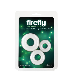 Набір ерекційних кілець NS Novelties Bubble білий, 3 шт - No Taboo