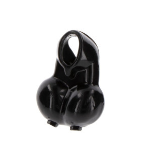 Ерекційне кільце Toy Joy Manpower з мішечком для мошонки, чорне, 10.5 х 4.5 см - No Taboo