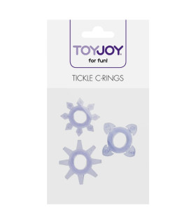 Эрекционные кольца Toy Joy Tickle C-Rings фиолетовые, 3 шт - No Taboo