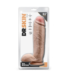 Фаллоимитатор гигант реалистичный Blush Dr. Skin на присоске, бежевый, 25.4 х 6.3 см - No Taboo