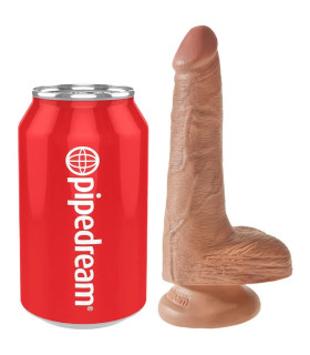 Фаллоимитатор реалистичный Pipedream King Cock на присоске, бежевый, 15.2 х 3.8 см - No Taboo