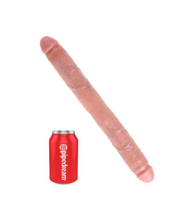 Фалоімітатор подвійний Pipedream King Cock бежевий, 40.6 х 4.6 см - No Taboo