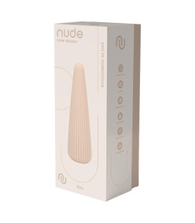 Вибратор Dreamtoys Zina Travel в виде конуса, бежевый, 13.3 х 3.7 см - No Taboo