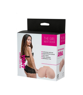 Мастурбатор реалистичный Dreamtoys Anna вагина и анус, бежевый, 20 х 5 см - No Taboo