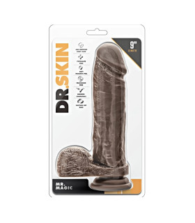 Фаллоимитатор реалистичный Blush Mr Magic на присоске, коричневый, 22.9 х 5 см - No Taboo