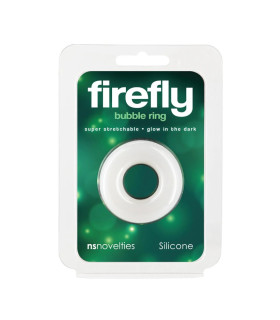 Эрекционное кольцо NS Novelties Bubble светящееся в темноте, белое, 4 х 4 см - No Taboo