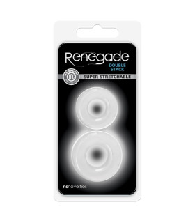 Ерекційні кільця NS Novelties Double Stack прозорі, 2 шт - No Taboo