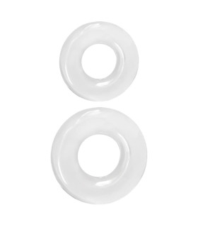 Ерекційні кільця NS Novelties Double Stack прозорі, 2 шт - No Taboo