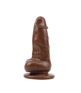 Вибратор реалистичный Chisa JUMBO JACK 6 на присоске, с пультом, коричневый, 15 х 3.6 см - No Taboo