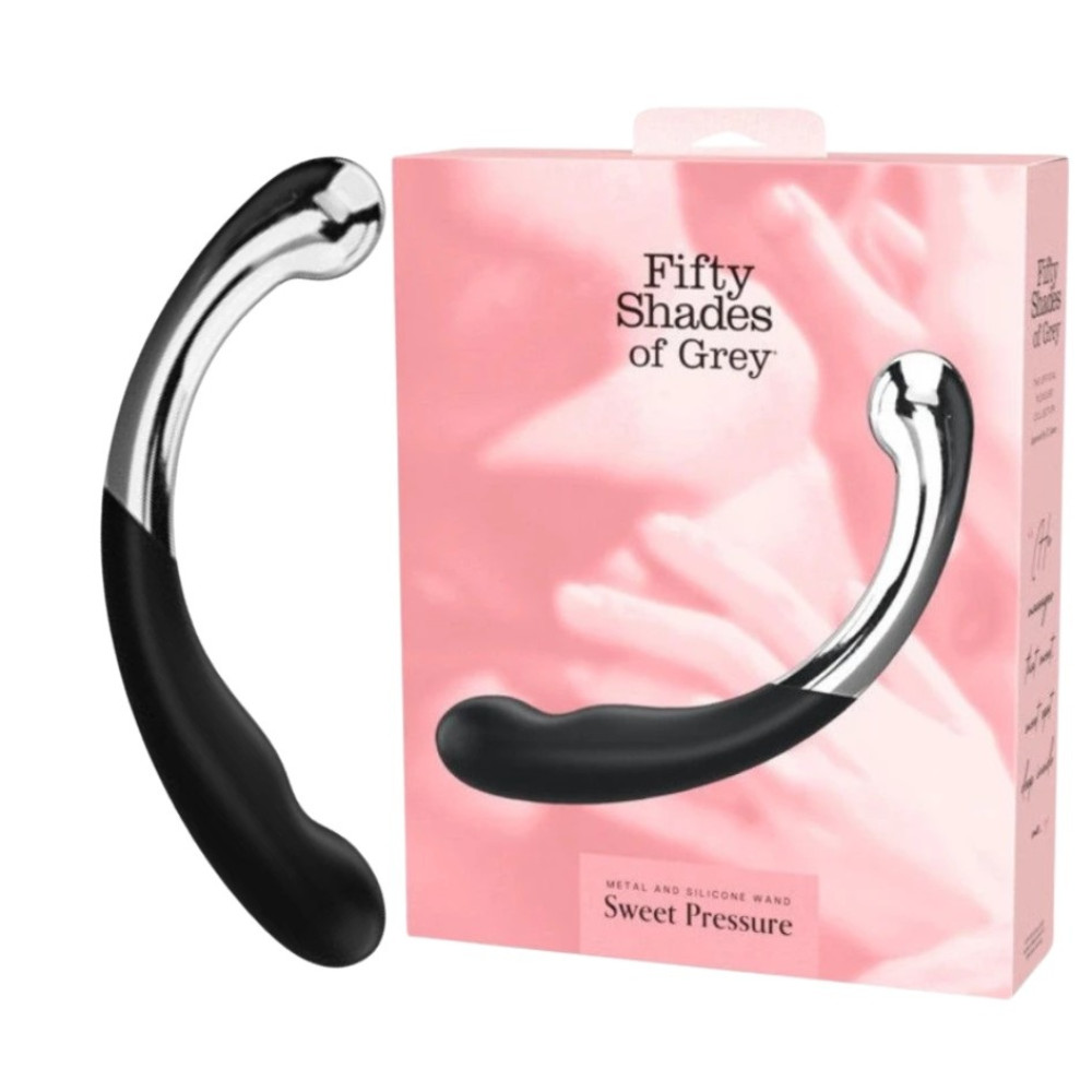Фалоимитатор двусторонний Fifty Shades of Grey Sweet Pressure серебристо-чёрный, 21.5 см (337477), zoom