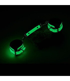 Наручники Dream Toys Radient светящиеся в темноте, зеленые, 74 х 6.8 см - No Taboo
