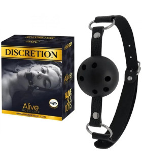 Кляп-кулька Alive Discretion регульований, чорний, 4.5 см - No Taboo