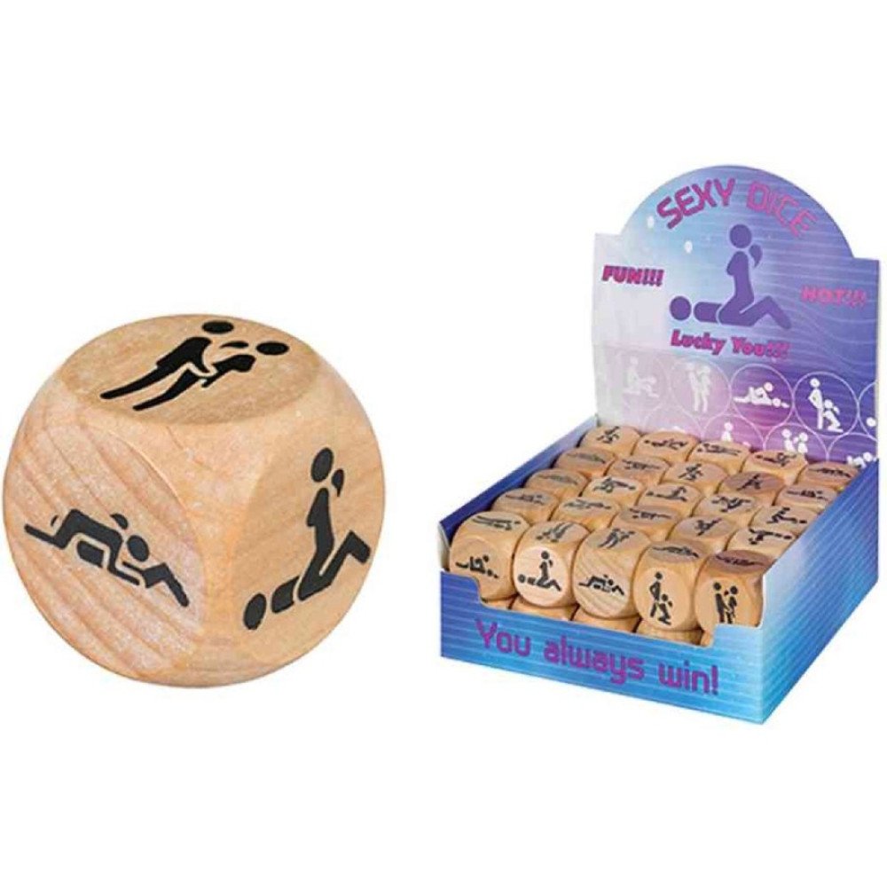 Ігровий кубик Alive Get Lucky Dice із шістьма позиціями Камасутри, дерев'яний, 1 шт (337531), zoom