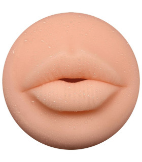 Мастурбатор-рот в колбі Alive Flex Oral M бежевий, 16 х 6.5 см - No Taboo