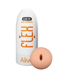 Мастурбатор в колбе Alive Flex Generic M бежевый, 16 х 6.5 см - No Taboo