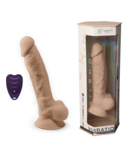 Вибратор термореактивный Silexd Model 1 с пультом, на присоске, бежевый, 20 х 4.3 см - No Taboo