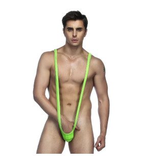 Бикини мужские Star Night Hot Underwear на подтяжках, зелёные, One Size - No Taboo