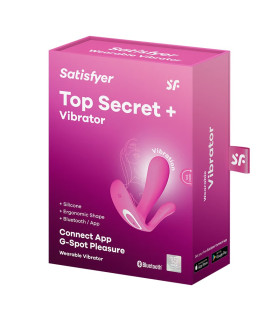 Вибратор в трусики Satisfyer Top Secret+ с приложением, черный, 11 х 3 см - No Taboo